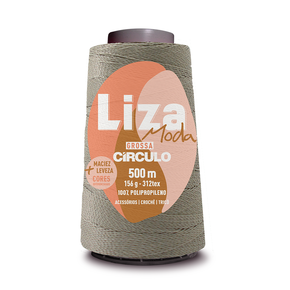 Fio Linha Liza Moda Grossa Círculo - 156g - 8116 - Cinza