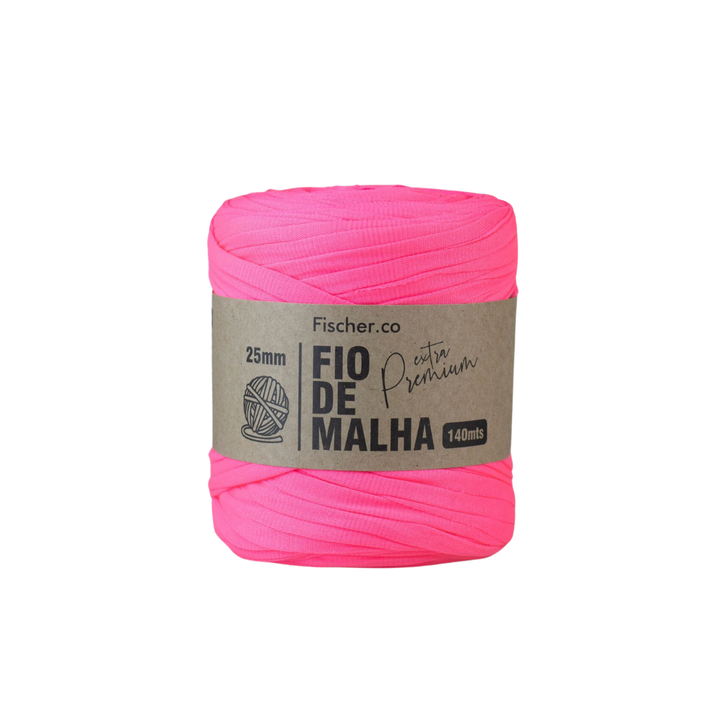 fio de malha extra premium fischer rosa neon 80