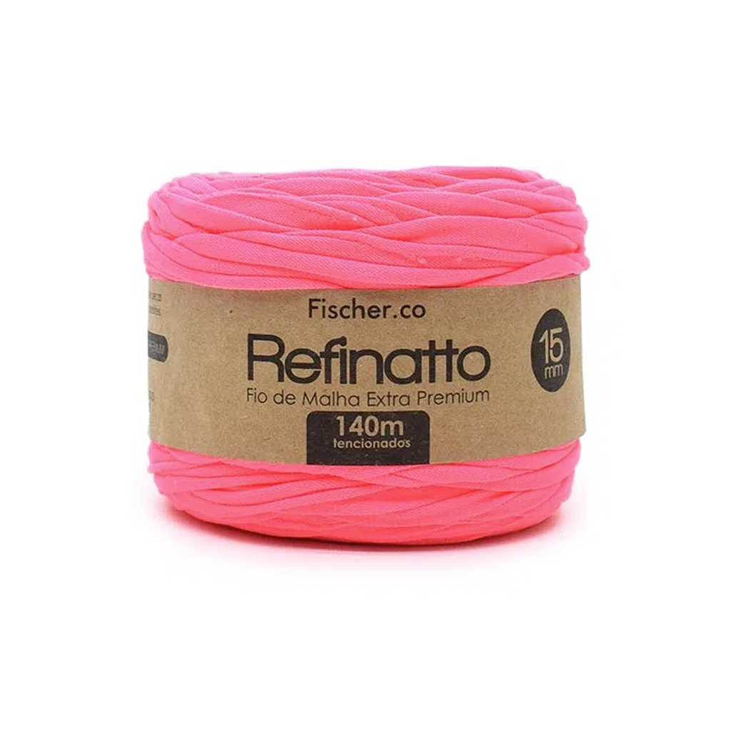fio de malha refinatto fischer 1080 rosa neon especial