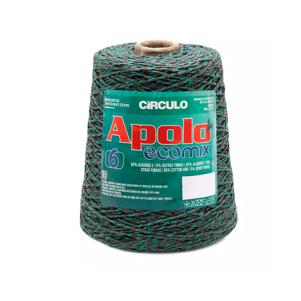 barbante apolo ecomix 6 5286 cinza verde