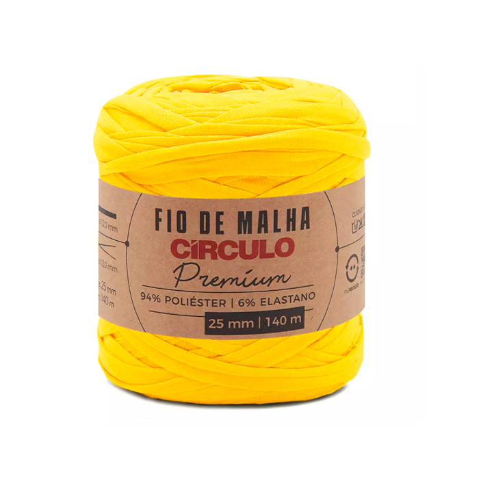 fio de malha extra premium circulo 140mts 1289 amarelo canario