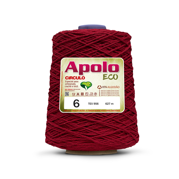 Barbante Apolo Círculo Número 6 - 600g (610 Metros) - 3581 - Pimenta