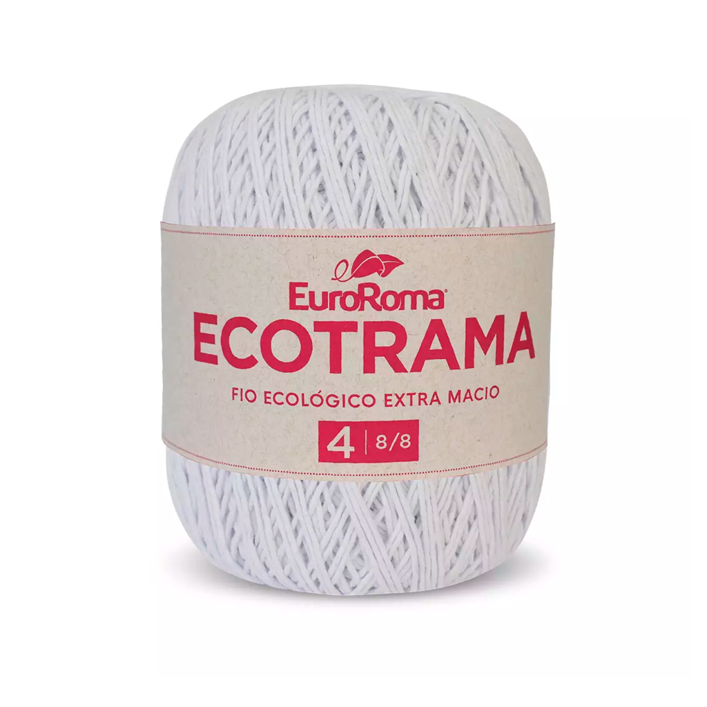 fio linha barbante ecotrama euroroma 200g 200 branco