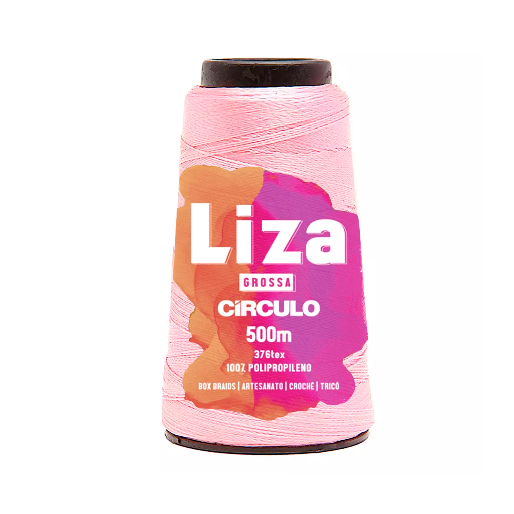 fio linha liza grossa circulo 3085 rosa candy