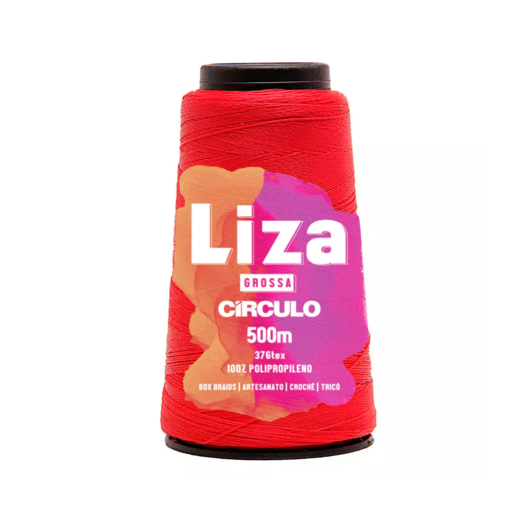 fio linha liza grossa circulo 3559 carmim