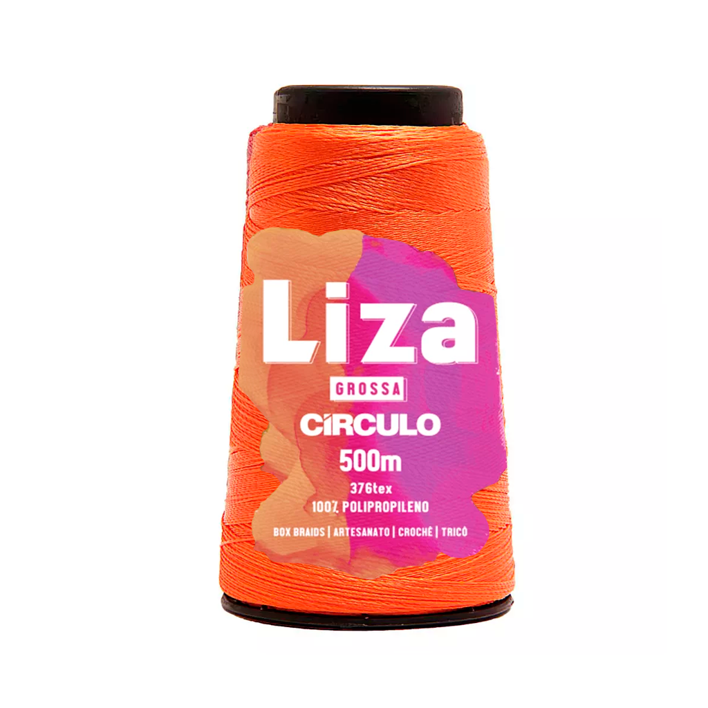 fio linha liza grossa circulo 4456 laranja