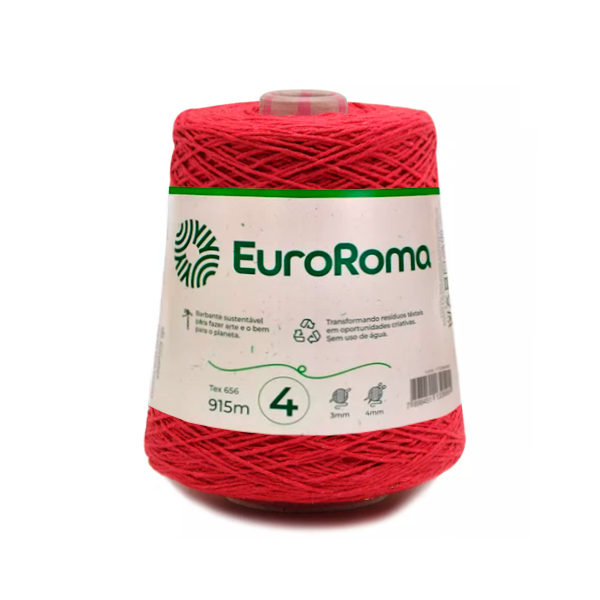barbante euroroma 4 1000 vermelho