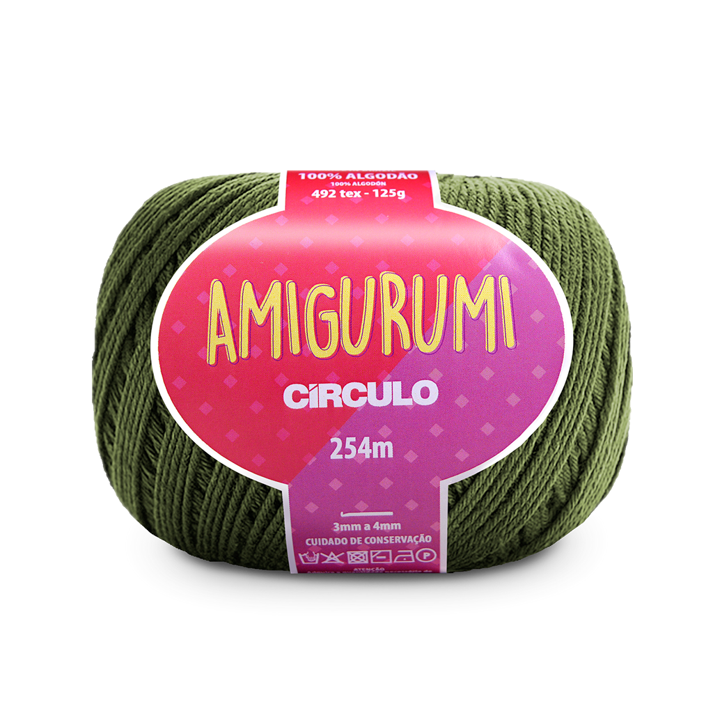 fio amigurumi circulo 5368 militar