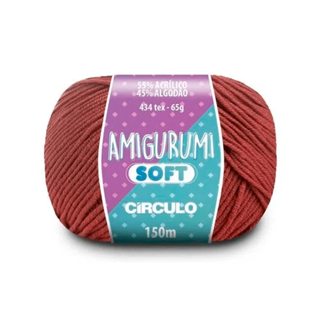 fio linha amigurumi soft circulo 4005 terra