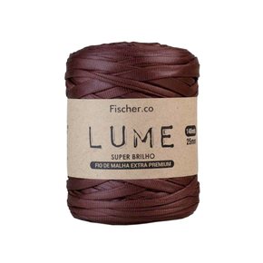 Fio De Malha Extra Premium Lume Brilho Fischer 121 Marrom