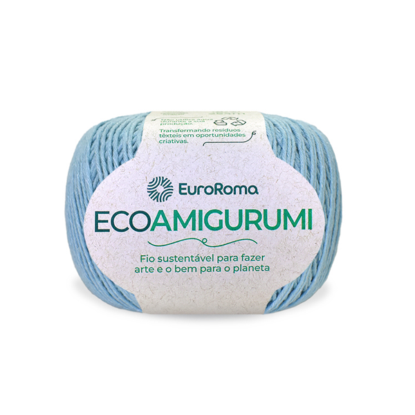 fio linha ecoamigurumi euroroma 900 azul bebe