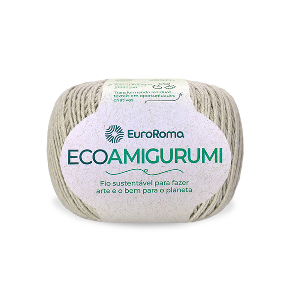 fio linha ecoamigurumi euroroma 300 caqui