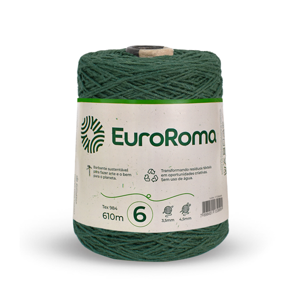 barbante euroroma 6 verde musgo 804
