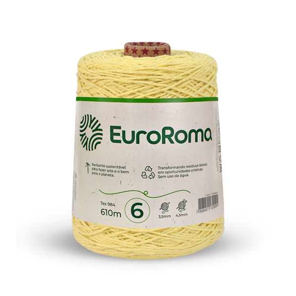 barbante euroroma 6 amarelo 400