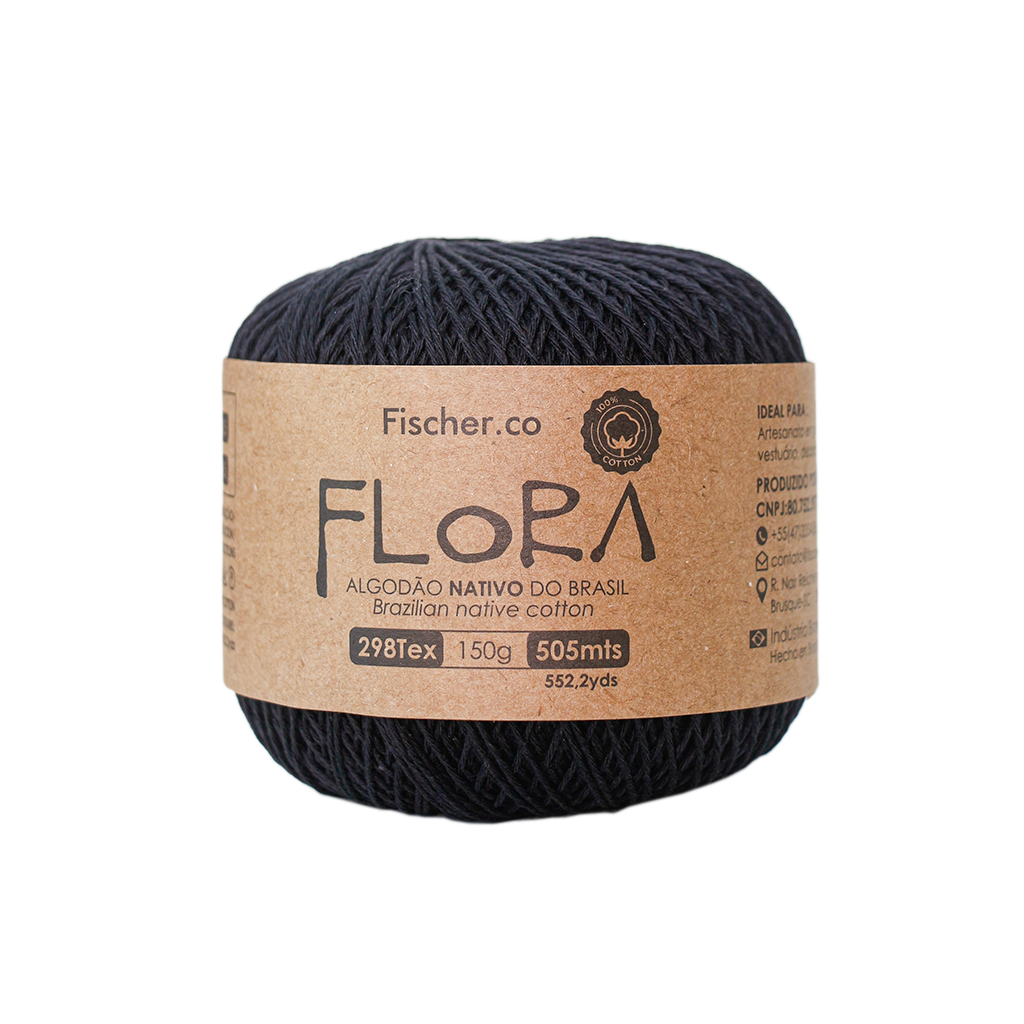 fio linha flora fischer preto 3004