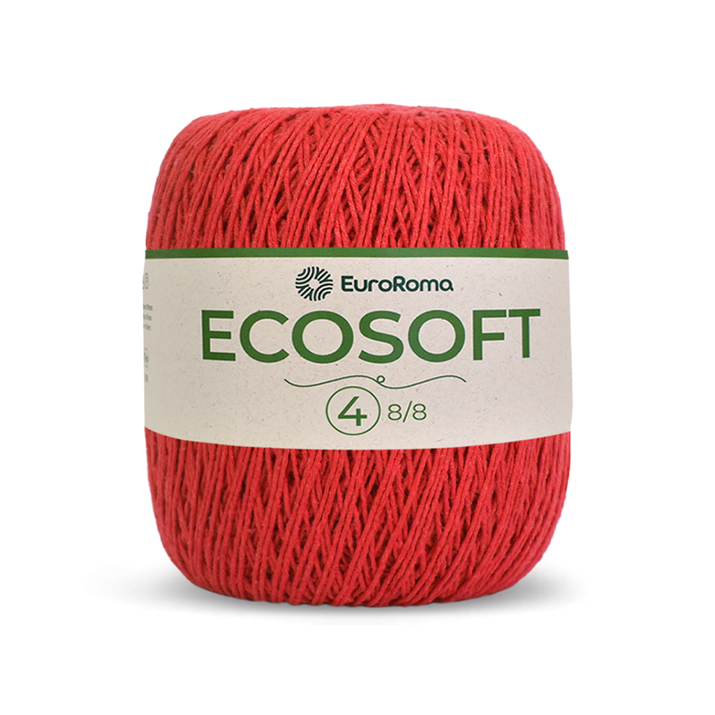 fio linha ecosoft 4 euroroma 1000 vermelho