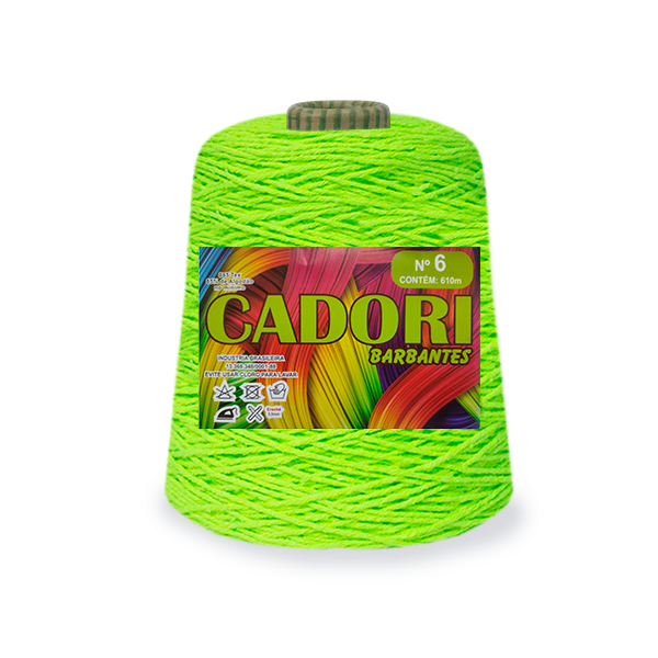barbante cadori 6 765 verde limao neon