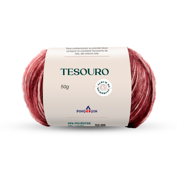 Fio Linha Lã Tesouro Pingouin 50g - 9223 - Jaspe