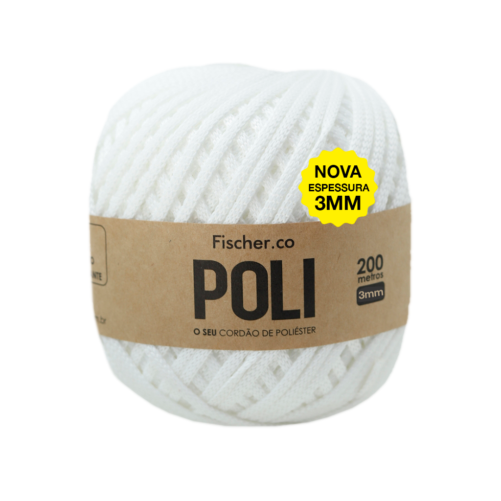 fio poli 3mm fischer 8003 off white