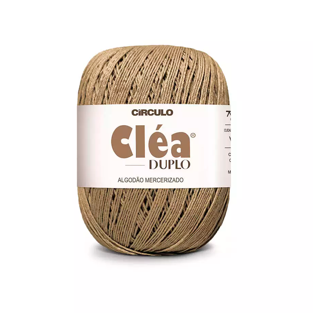fio linha clea duplo circulo 7625 castanha