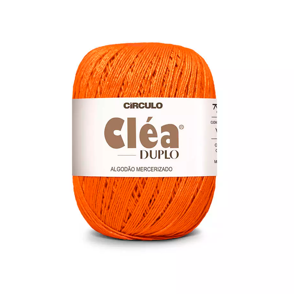 fio linha clea duplo circulo 4445 tangerina