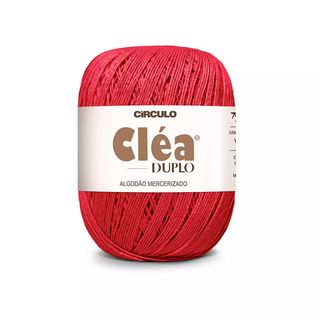 fio linha clea duplo circulo 3583 cereja