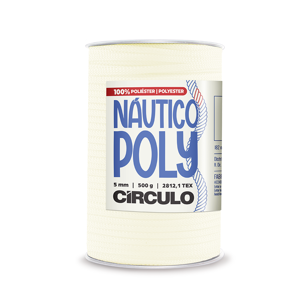 fio nautico poly circulo 5mm 500g 1074 creme