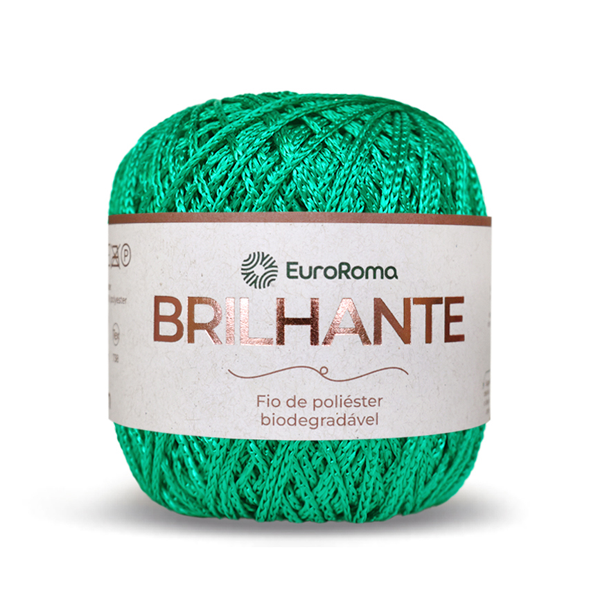 fio linha brilhante euroroma 100g 803 verde bandeira
