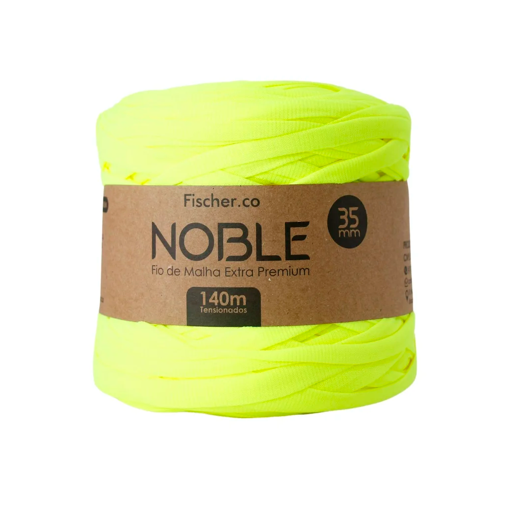 fio de malha fischer noble 35mm 881 amarelo neon
