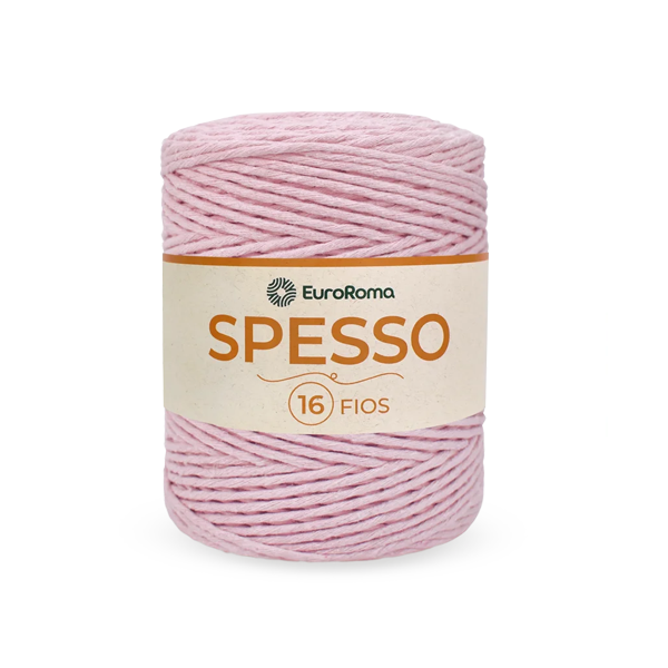 fio linha barbante euroroma spesso 16 fios rosa bebe 510