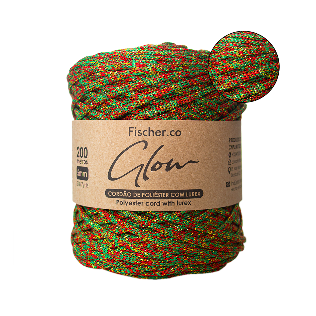fio poliester glow fischer 5mm 344 grinch