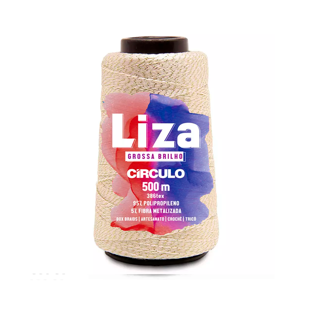 fio linha liza brilho grossa circulo 500mt 873 off white