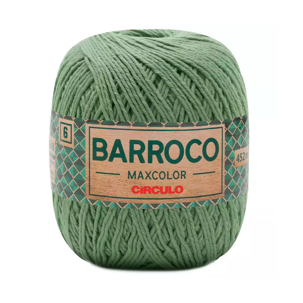 Fio Linha Barroco Maxcolor - no. 6 - 400g - 5718 - Verde Militar