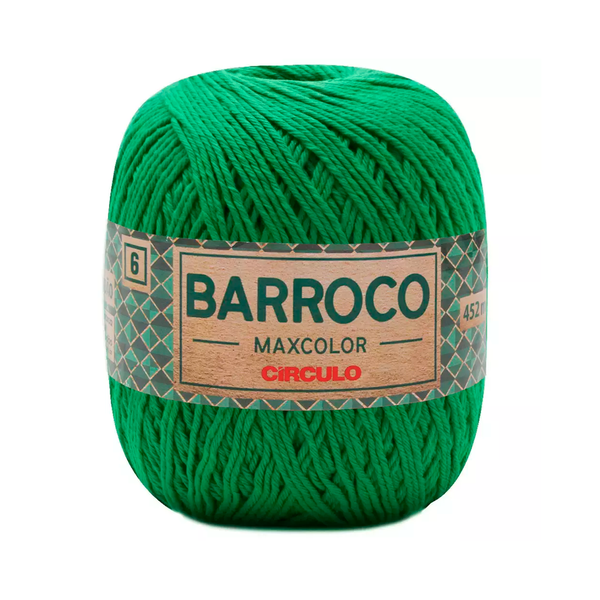 Fio Linha Barroco Maxcolor - no. 6 - 400g - 5767 - Verde Bandeira