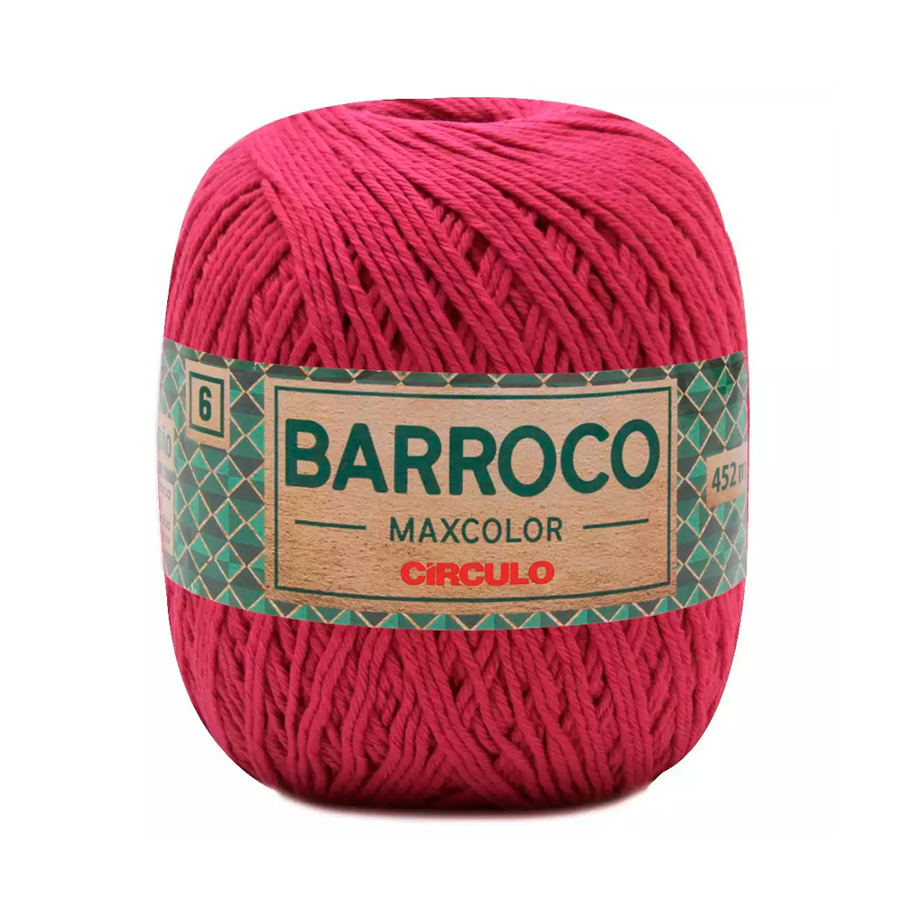 fio linha barroco maxcolor 6 400g circulo 500mt 3951 viva magenta
