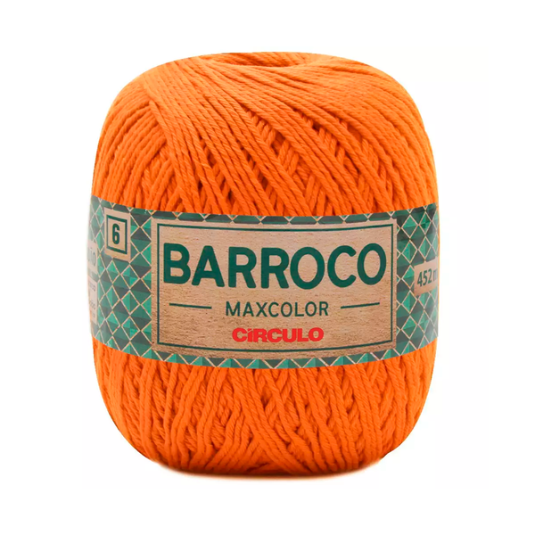 Fio Linha Barroco Maxcolor - no. 6 - 400g - 4456 - Laranja