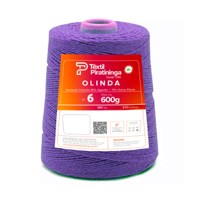 Barbante Olinda Piratininga 6 600g 610mt - Crocheteiras