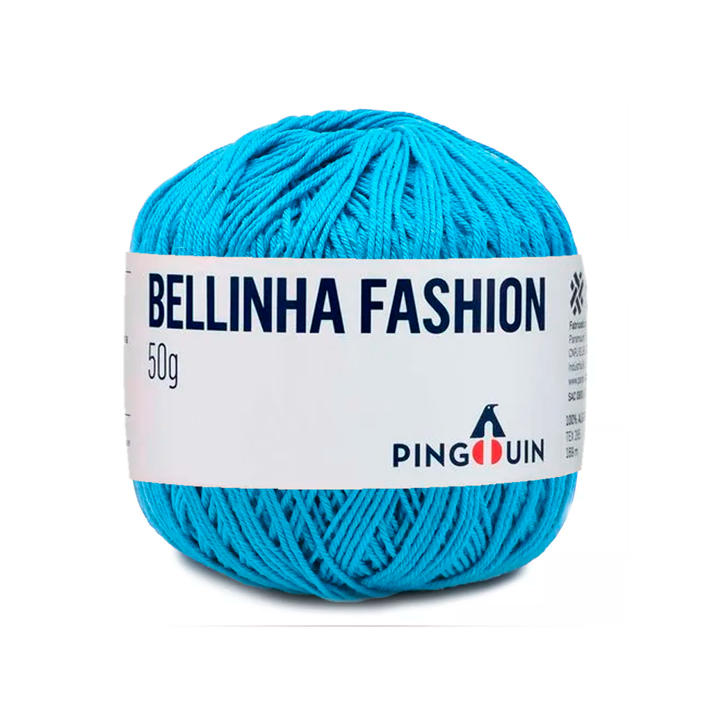 fio linha bellinha fashion pingouin 50g 169m 508 turquesa