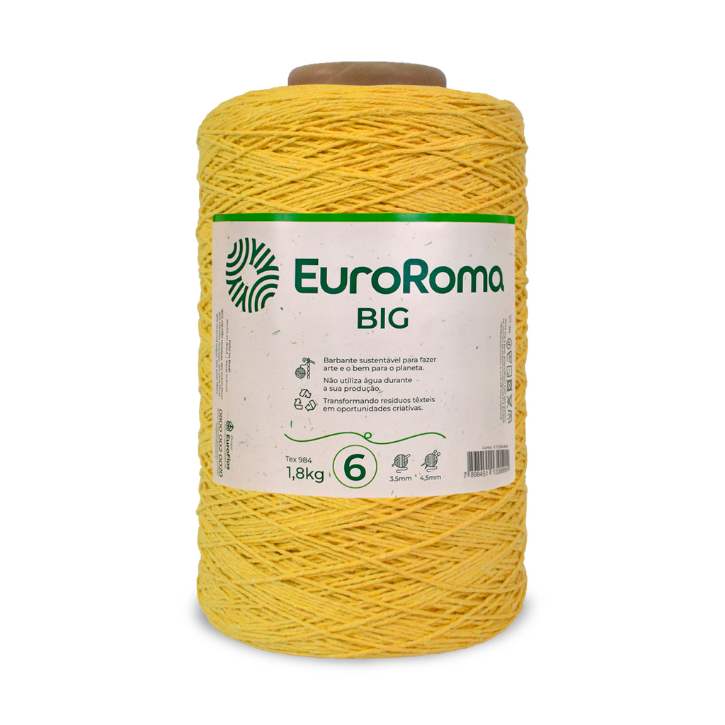 barbante euroroma 6 1 8kg 450 amarelo ouro