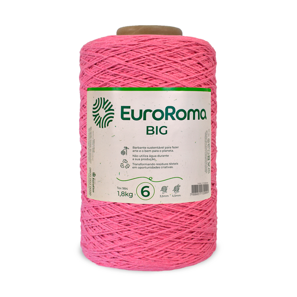 barbante euroroma 6 1 8kg 500 rosa