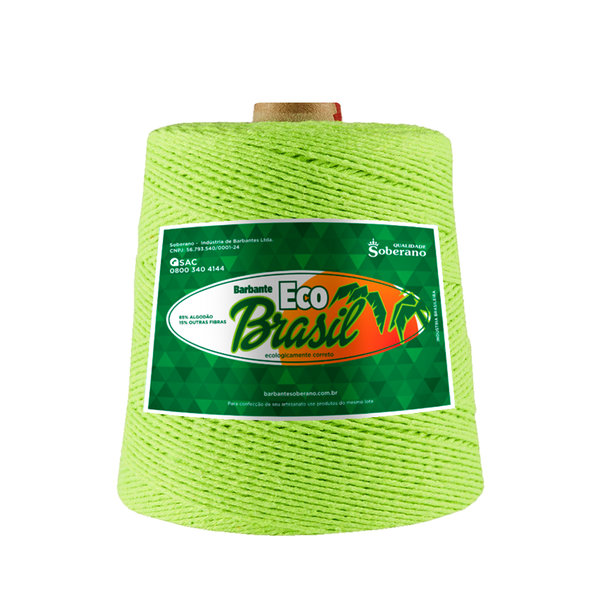 Barbante Soberano Eco Brasil 6 - 700g - 51 - Verde Limão Neon