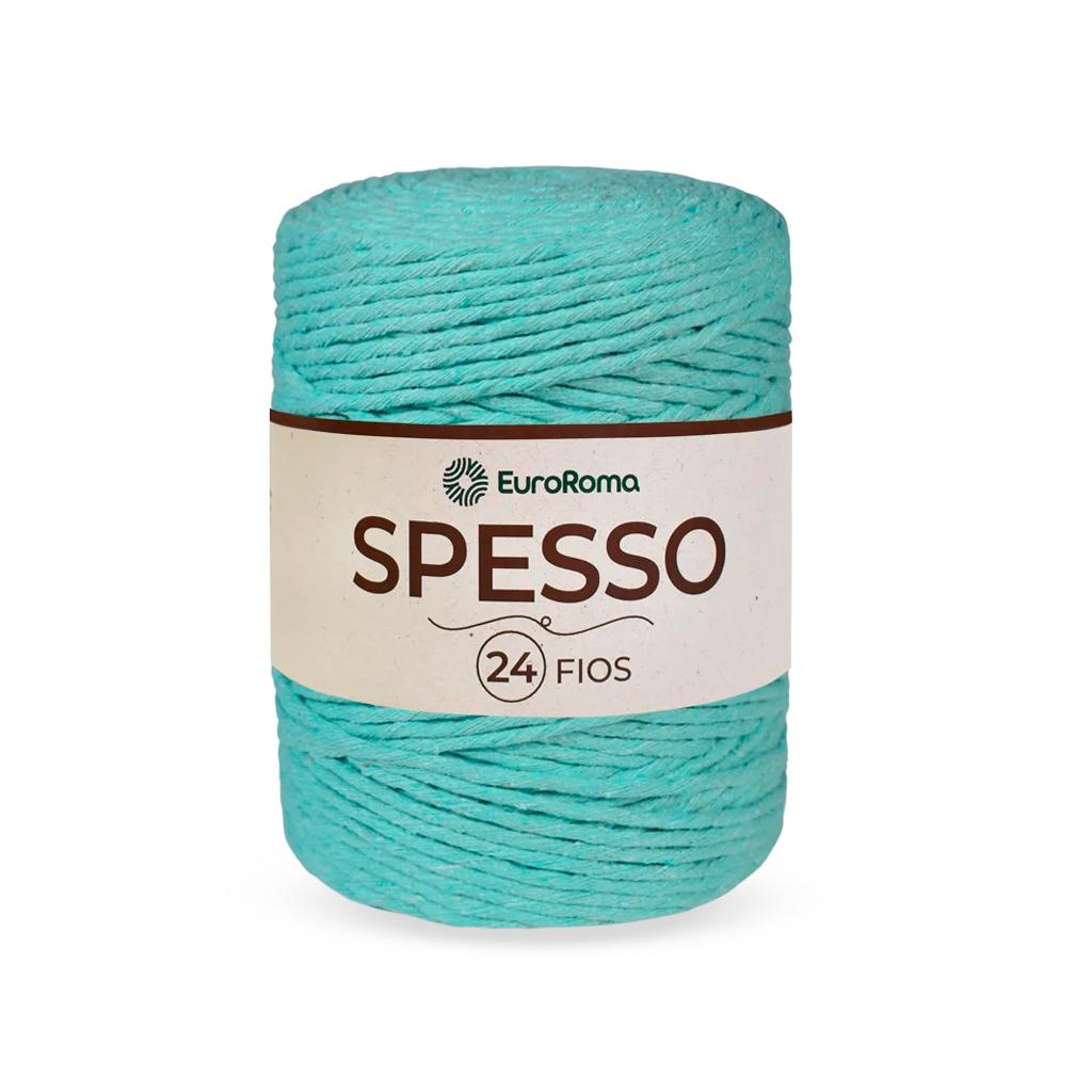 fio linha barbante euroroma spesso 24 fios verde agua 800