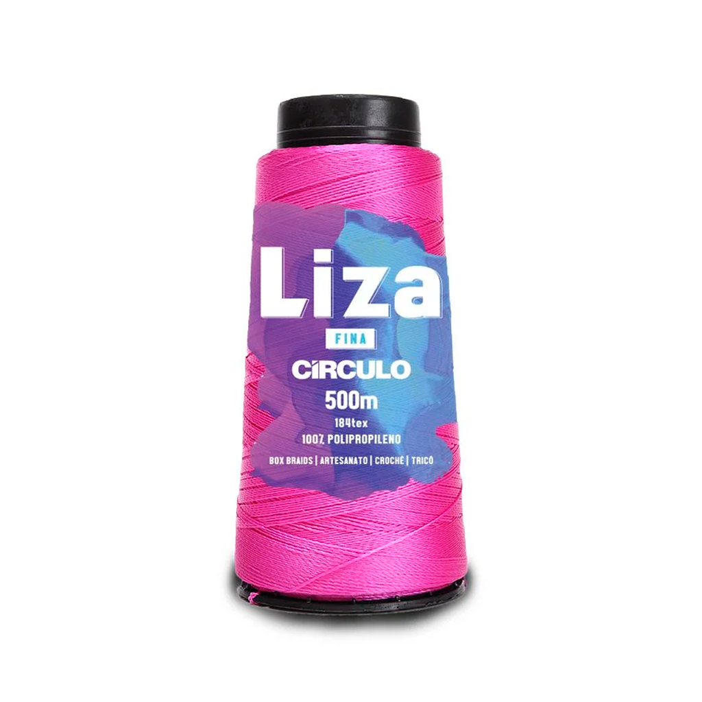 fio linha liza fina circulo 500mt 92g 6092 rosa fucsia