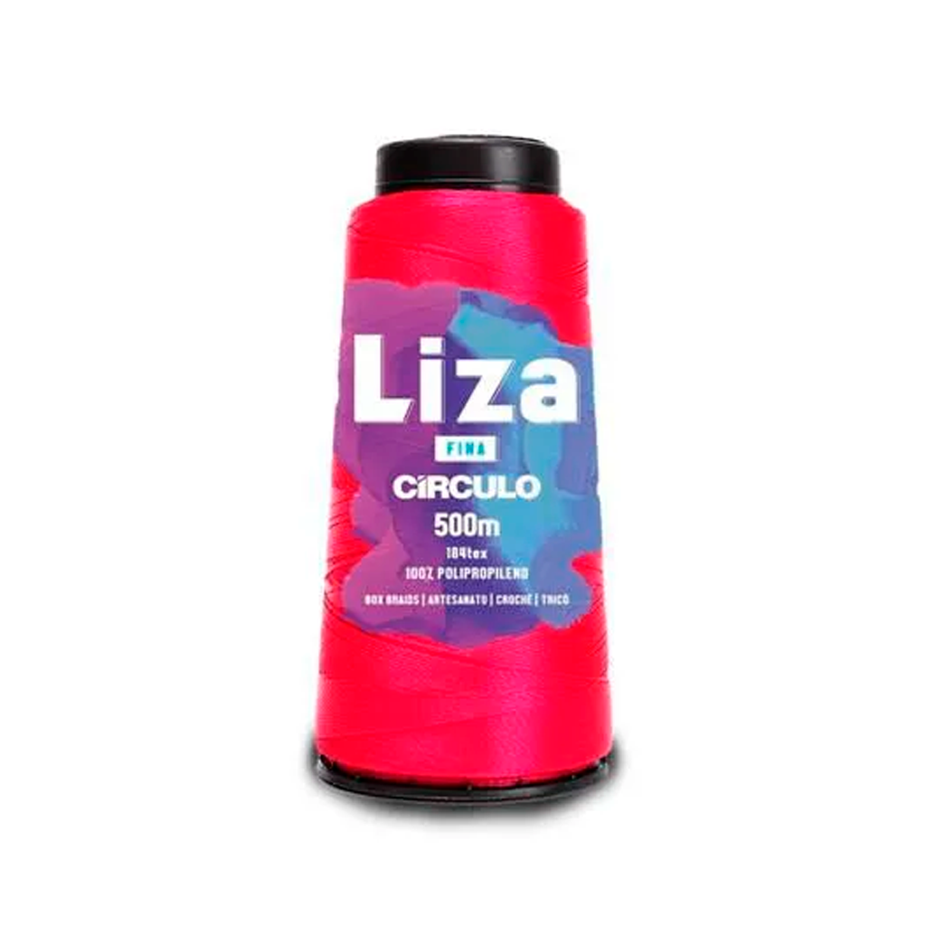 fio linha liza fina circulo 500mt 92g 6185 rosa pink