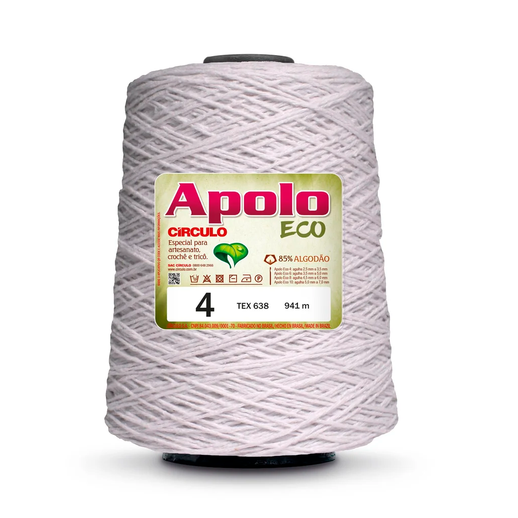 barbante apolo eco circulo 4 600g 8001 branco