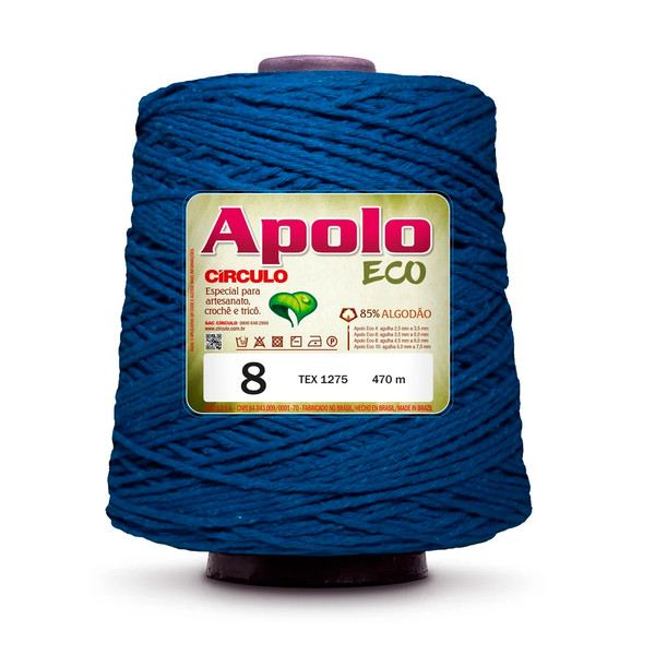 Barbante Apolo Eco Círculo 8 - 2775 - Azul Bic