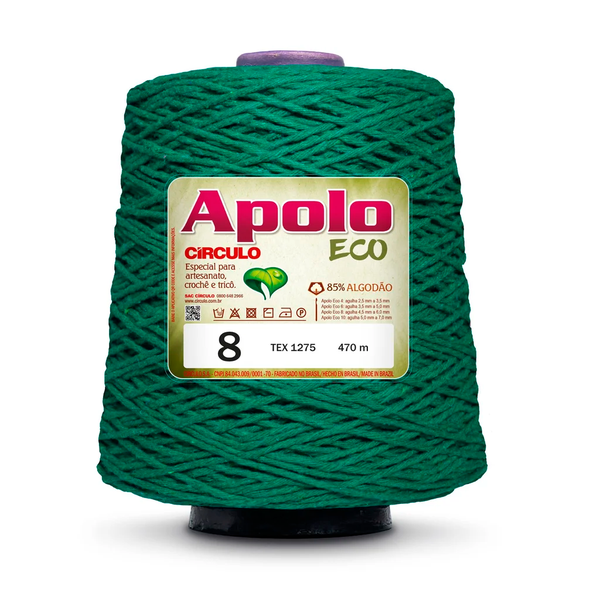 Barbante Apolo Eco Círculo 8 - Verde Bandeira