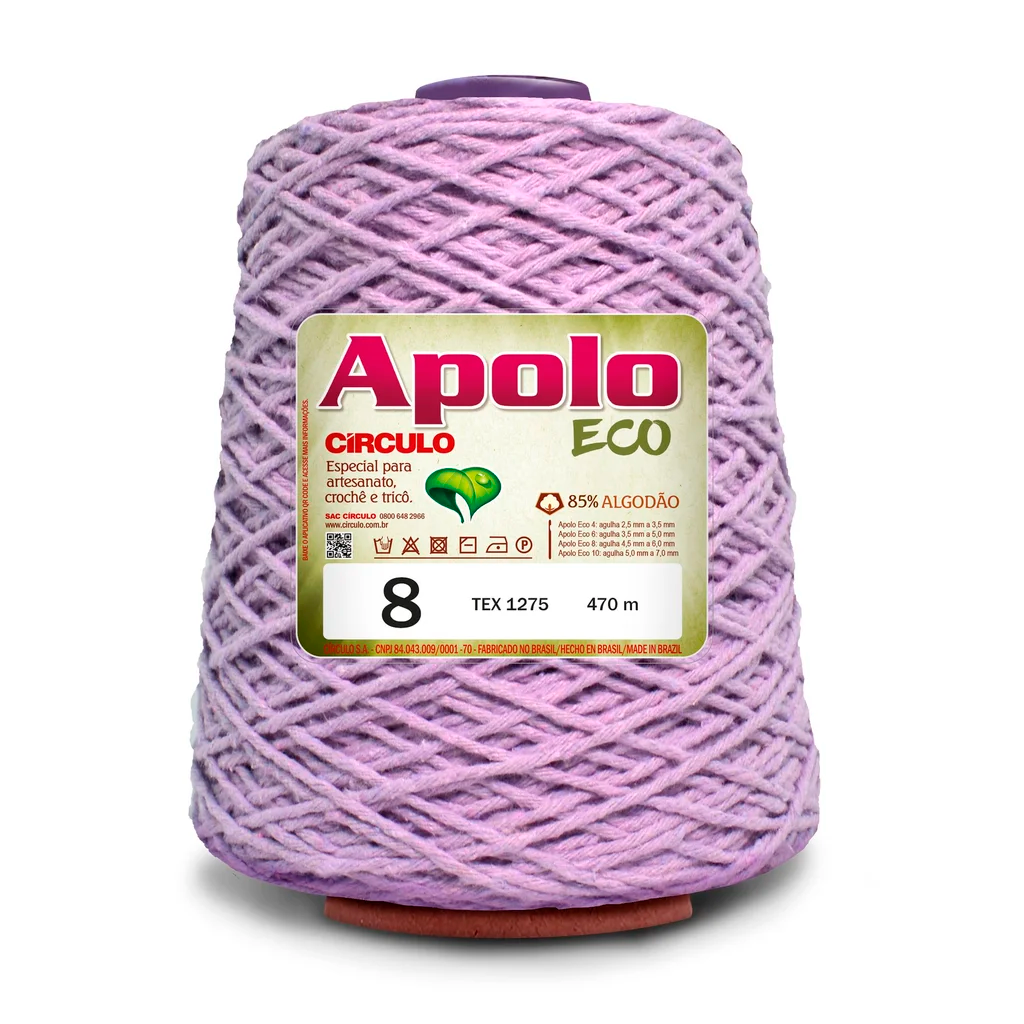 barbante apolo eco circulo 8 600g 6057 lilas bebe