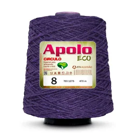 KRぼん Barbante Apolo Eco Círculo 8 - 6498 - Púrpura