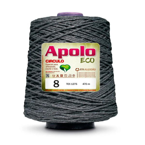 Barbante Apolo Eco Círculo 8 - 8676 - Chumbo